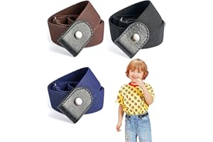 MYGLOAR Lot de 3 ceintures en tissu pour enfants pour garçons – Ceintures pour enfants sans boucle – Ceinture élastique réglable–Ceinture élastique de golf, ceinture d'uniforme scolaire pour garçons