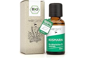 ‎NEOORGANIC NeoOrganic® BIO Rosmarinöl 30ml [100% Naturrein] Hochdosiert - Naturreines Rosmarinöl - Rosemary Oil Ätherische Öle Naturrein - Ätherische Öle Bio - BIO-QUALITÄT AUS SPANIEN