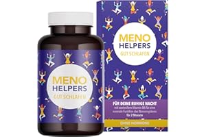 MENO HELPERS® GUT SCHLAFEN Kapseln – Einschlafhilfe für Frauen in den Wechseljahren – pflanzlich & ohne Hormone – 60 Kapseln (der Vorrat reicht für 2 Monate)