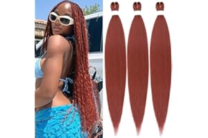 YDDM Capelli Per Treccine Africane Extension Trecce Brown Braids Extension 32 Pollici 3packs Extension Per Treccine Africane Extension Capelli Per Trecce Braiding Hair(32 pollici, 350#)