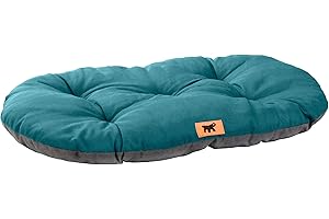 Ferplast Cama para Perros y Gatos, Cojín para Perros Grandes, Cojin para Gatos, Alfombra para casetas y Coches - Lavable - en Algodón con Suave Acolchado, 85 x 55 cm. Ottanio