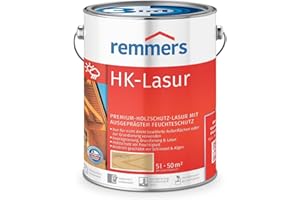 ‎REMMERS Remmers HK-Lasur 3in1 farblos, 5 Liter, Holzlasur aussen, 3n1: Imprägnierung, Grundierung & Lasur, Holzschutz vor Feuchtigkeit & UV-Strahlung