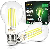 DiCUNO E27 LED Bulb Ultra Efficient Class A 4W, =60W, 4000K, Pack of 2 | Neutral White, 850lm, Glass, Energy Saving, E27 A60