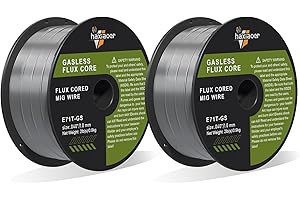 haxiaoer 1.0MM 2.0KG Flux Core Welding Wire 2 Pack,E71T-GS Gasless MIG Welding Wire Mild Steel for Reduced Splatter and Better Corrosion Resistance