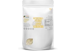 Energy Feelings Levadura Nutricional Vitamina B+D 1kg, Levadura Nutritiva en Copos Rica en Vitamina B y Proteínas 47%, Nutritional Yeast Sin Gluten, Sin Azucar, Ideal para Queso Vegano