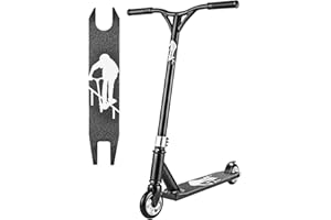 Hikole Trottinette Freestyle pour Enfant et Adulte - Trottinette Pro Résistant aux Acrobaties et Sauts,100kg de Charge,80 cm de Hauteur