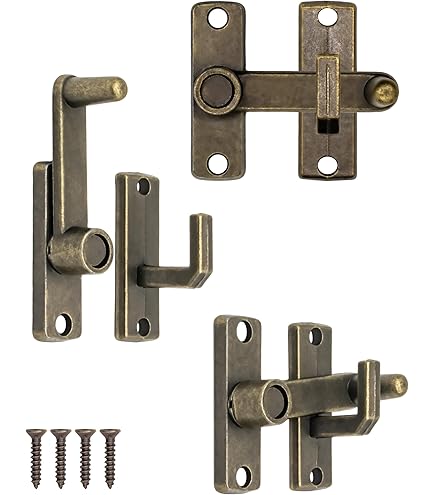 2x Chiusure Antiche In Ferro Bronzo - Per Mobili, Casse, Cassetti, Stile Vintage - Foto 4