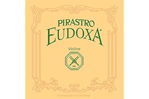 Pirastro Violin String Eudoxa Set, Medium Handmade Wound Covered Gut Strings, Premium Strings for Professional and Advanced Student Violin Players, Traditional Replacement Accessory