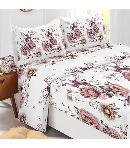 Parure De Draps Housse Imprimé Papillon Microfibre - Doux Et Confortable Pour Lit 90x190cm
