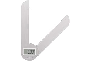 Escali F115 Bilancia Cucina Digitale Salvaspazio Savu - Bilancia da Cucina, Perfetta per Pasticceria, Ufficio, Hobby - Capacità Massima di 5 kg - Argento, 23 x 7 x 1 cm