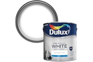 Dulux Matt Emulsion Paint For Walls And Ceilings - Pure Brilliant White 2. 5 Litres