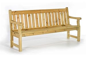 BrackenStyle Darwin 4 Seat 183cm Garden Park Bench – Durable Heavy Duty Dip Treated Pine Timber Outdoor Seat