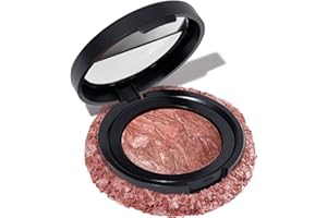 LAURA GELLER BEAUTY LAURA GELLER Baked Blush-n-Brighten Marbleized Blush Powder (Sunswept Creamy) Creamy, Lightweight Blusher with Satin Finish