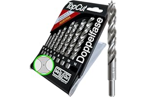WeLiQu Juego de 9 brocas para madera de 3 a 12 mm con afilado TopCut, limpiador rápido exacto, broca en espiral para madera HSS-G, broca de 3, 4, 5, 6, 7, 8, 9, 10, 12 mm para madera