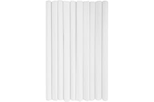 Interdruk - Rollos de papel crepé para niños, bricolaje y decoraciones - Paquete de 10 rollos (50 cm x 200 cm, 28 g/m2) - 01 Blanco
