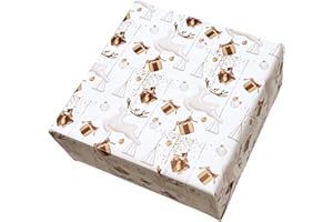 Arkamii - Papel de regalo de 86 x 64 cm, diseño navideño, 3 hojas, formato grande (NA1)