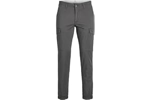 JACK & JONES JJIMARCO JJJOE CUFFED AKM ASPHALT - Spodnie cargo Mężczyźni