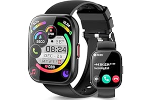 AYCY Smartwatch Uomo Donna, 1,85'' Orologio Smartwatch con Effettua/Risposta Chiamate, 112 Modalità Sportive Fitness Tracker con Contapassi/Sonno/Cardiofrequenzimetro, IP68 Smart Watch per Android iOS