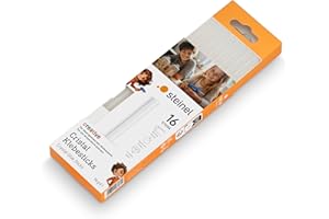 Steinel Bâtons de colle chaude transparents 7 mm, 85°C Cristal, 16 pcs., cartouches de colle chaude, pour pistolet à colle GlueMatic 1007-LT