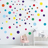 Adesivo murale 100 punti per la camera dei bambini - set di adesivi murali - colori pastello, punti da incollare adesivo da p