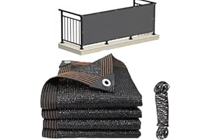 JeiYangYaa Privacy Screen Garden Netting, 2x5m, 90% HDPE, UV & Tear Resistant, with Cable & String for Balcony & Patio (2M*5M)