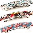 FSMILING Hair Clips For Women French Hair Clip Barrette Hair Clips Automatic Hair Slides Hair Barrettes For Thin And Fine Hair,3 Pieces/Set