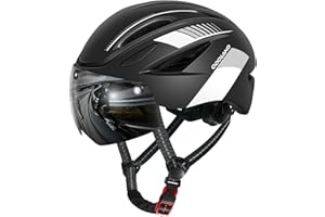 Odoland Casque de Vélo avec Visière Magnétique Détachable OU avec Lunettes de Cyclisme Anti UV Casques VTT et VTC avec Lunettes de Soleil pour Homme Femme Adulte