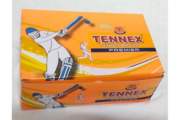 TENNEX Premier Soft Tennis Ball for Under Arm Cricket Light Standard Size for Tournament and Practice (6 Pcs, Yellow)