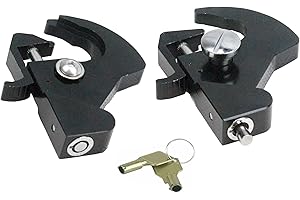 GENERIC YHMOTO Loquets rotatifs amovibles avec verrous pour Harley Davidson Sissy Bar et porte-bagages