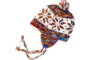 GURU SHOP Czapka wełniana z nausznikami, czapka norweska, czapka zimowa, męska/damska, czerwona, wełna, rozmiar: jeden rozmiar, biały/kośćrowy, Rozmiar uniwersalny