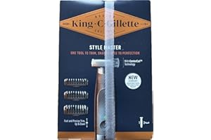 King C. Gillette Style Master Tondeuse à barbe pour homme avec technologie CenterCut pour tailler, raser et couper des bords parfaits, avec 4 sabots