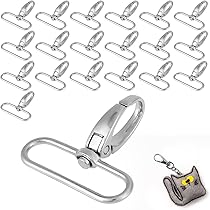Anelli A D In Metallo - 8 Pezzi, Per Cinghie 38mm, Acciaio Nichelato, Argento