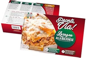 TRADIZIONE ITALIANA GUSTO IN CUCINA 100% NATURALE PRONTI VIA LASAGNA alla Bolognese, il Piacere della Cucina Tradizionale Italiana, Confezionato per la Tua Comodità (300 g (Confezione da 1))