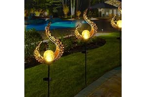 ‎NURKOO Solarlampe für Außen, 2er Metall Aushöhlen LED Stake Dekorative Gartenfahlständer Solarleuchte im Freien Solar Fackel Garten Solar Flammenlicht IP65 Gartendeko für Terrasse, Weg, Hof, Rasen