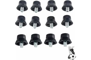 Aczyqws 12PCS Replacement Football Studs Black Football Stud 2 Sizes Plastic Stud for Football Boots Anti-Slip Metal Studs Football Boots for Adult Children Soccer Shoes Black