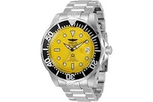 Invicta Pro Diver Orologio da Uomo in acciaio inossidabile con movimento Automatico - 47mm, Argento/Nero