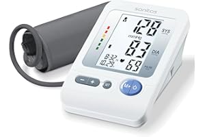 ‎SANITAS Sanitas SBM 21 Oberarm-Blutdruckmessgerät, vollautomatische Blutdruck- und Pulsmessung am Oberarm mit Arrhythmie-Erkennung