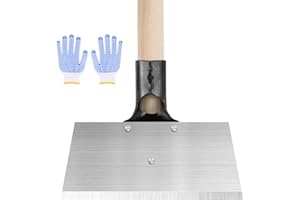 COZHYESS Garden Shovels, Multifunctional Garden Shovel With Gloves,Outdoor Garden Cleaning Shovel, Stainless Steel Cleaning Shovel,NOT INCLUDED HANDLE, Patio Weed Remover Tool, for Garden, Patio(25cm)