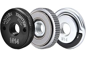 Pilikoll 3 Piezas Tuerca de Liberación Rápida Ventvinal SDS Clic M14 Tuerca de Liberación Rápida M14 tuerca de Sujeción Rápida m14 para Amoladora Angular Aeg, Black&Decker, Dewalt, Fles, Hitachi