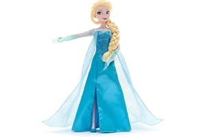 Disney Store Official Elsa Singing Doll, Frozen, 41cm/16”, Lights up and Sings Let it Go, Kids Toy in Shimmering Blue Gown with Articulated Arms and Legs