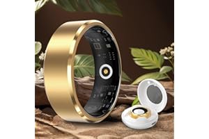YD LIFE Bague Intelligentes Hommes Femmes - sans abonnement à l'application,avec 100+ Modes Sportifs, Surveillance de la Fréquence Cardiaque 24/7 Podomètre Sommeil,Bague Fitness pour iOS Android