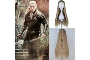 YYSOO Der Hobbit von Legolas Greenleaf Cosplay Perücken für Herren Unisex Zöpfe vorgestylt gerade Perücke aschblond Cosplay Kostüm Halloween Partys Anime Perücke