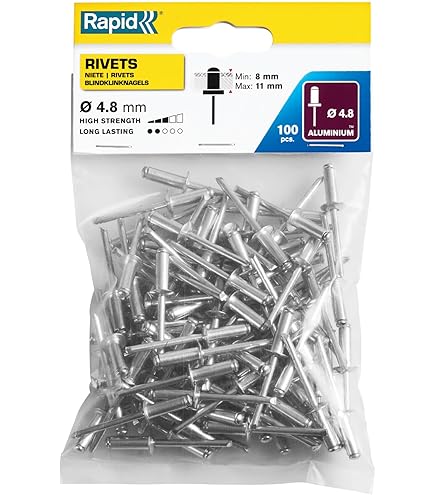 Rivetti Pop Acciaio Inox Rivetti Pop In Acciaio Inox - 50 Pezzi, 3/16" X 3/16", Testa A Cupola, Tipo 6-3, Per Lavori Resistenti Rivetti Aperti Testa Cupola 3/16 - Foto 4