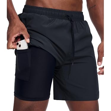 Herren-Workout-Shorts, 12,7 Cm Innennaht – Schnelltrocknend, Mit 4 Taschen, Ideal Für Laufen & Sport
