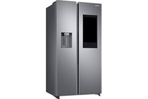 Samsung Frigorífico Side by Side con Family Hub™ RS6HA8891SL/EF, Independiente, Dispensador de Agua, Twin Cooling Plus™, WiFi, 614L, 91 x 178 x 72 cm