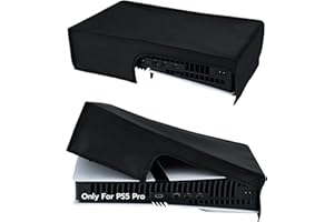 Tolesum Housse de Protection pour PS5 Pro avec découpe, Housse Anti-poussière Oxford Anti-Rayures/étanche Uniquement pour PS5 Pro Digital Edition et Disc Consoles - Horizontal - Noir