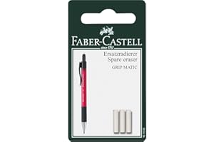 ‎FABER-CASTELL FABER-CASTELL 131595 - Ersatzradierer für Druckbleistift Grip Matic, 3 Stück