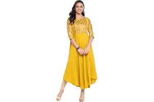 Janasya Indian Tunic Tops Krepp Kurti für Frauen