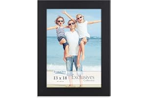 Icona Bay 13 x 18 cm czarna ramka na zdjęcia, solidna drewniana kompozytowa ramka na zdjęcia 13x18, elegancki wygląd, blat lub uchwyt ścienny, ekskluzywna kolekcja