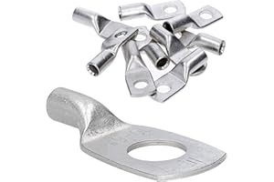 Kalitec HR6-10 Standard Tube Cable Lugs 6 mm² M10 I without Viewing Hole I Made in Germany Pack of 10